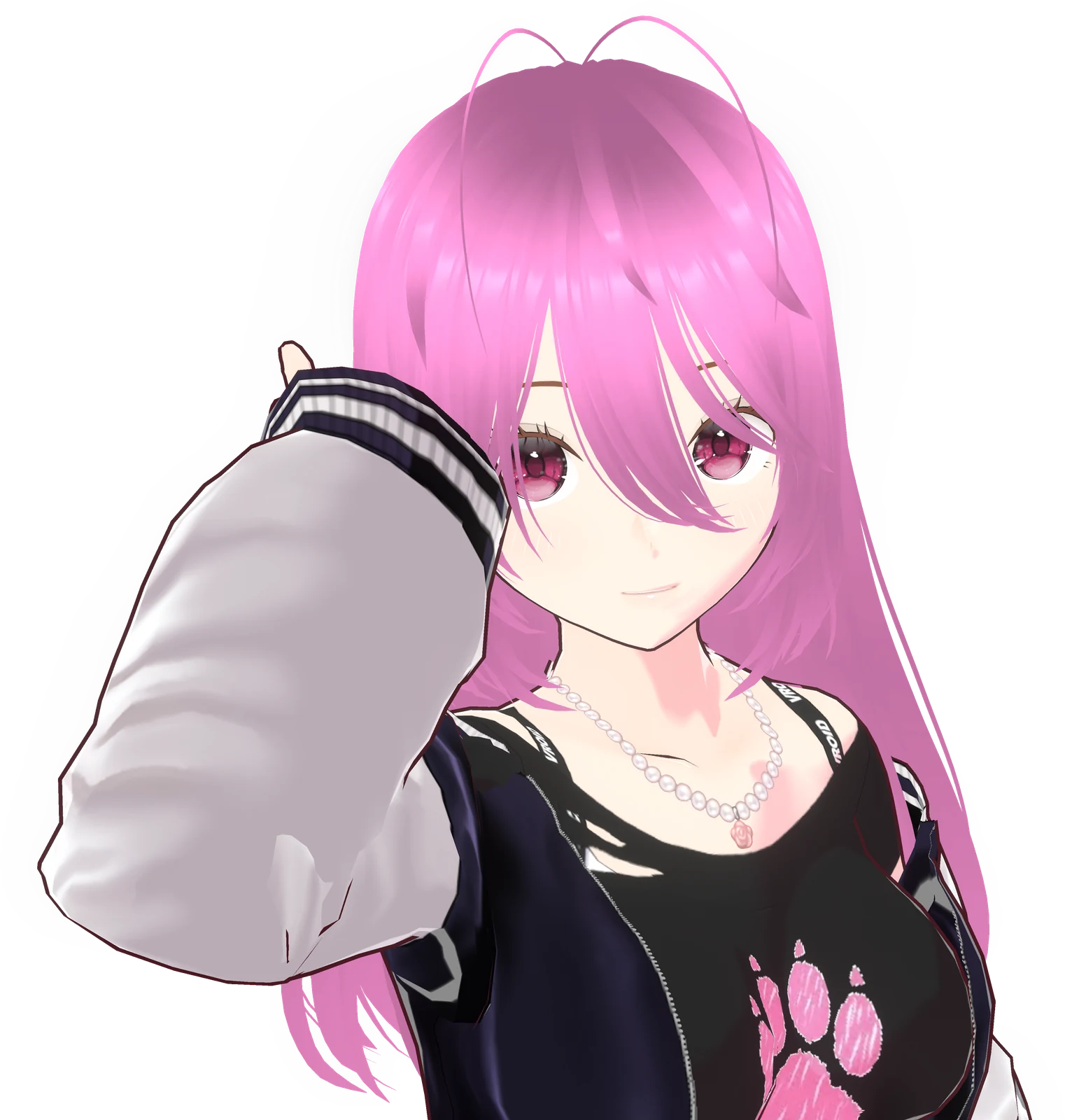 Lucy — AI companion with pink hair